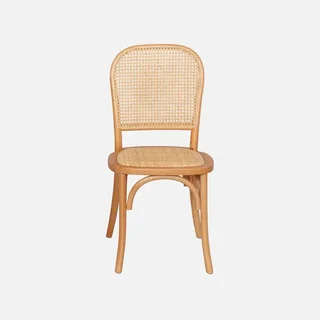 Lot 4 chaises vintage bois cannage Montparnasse