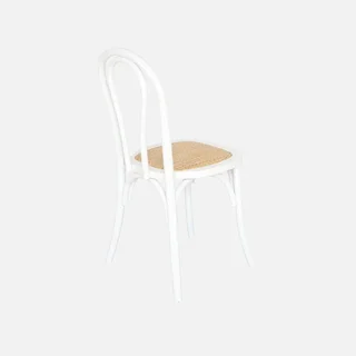 Lot 4 chaises vintage bois cannage naturel style bistrot Parisien