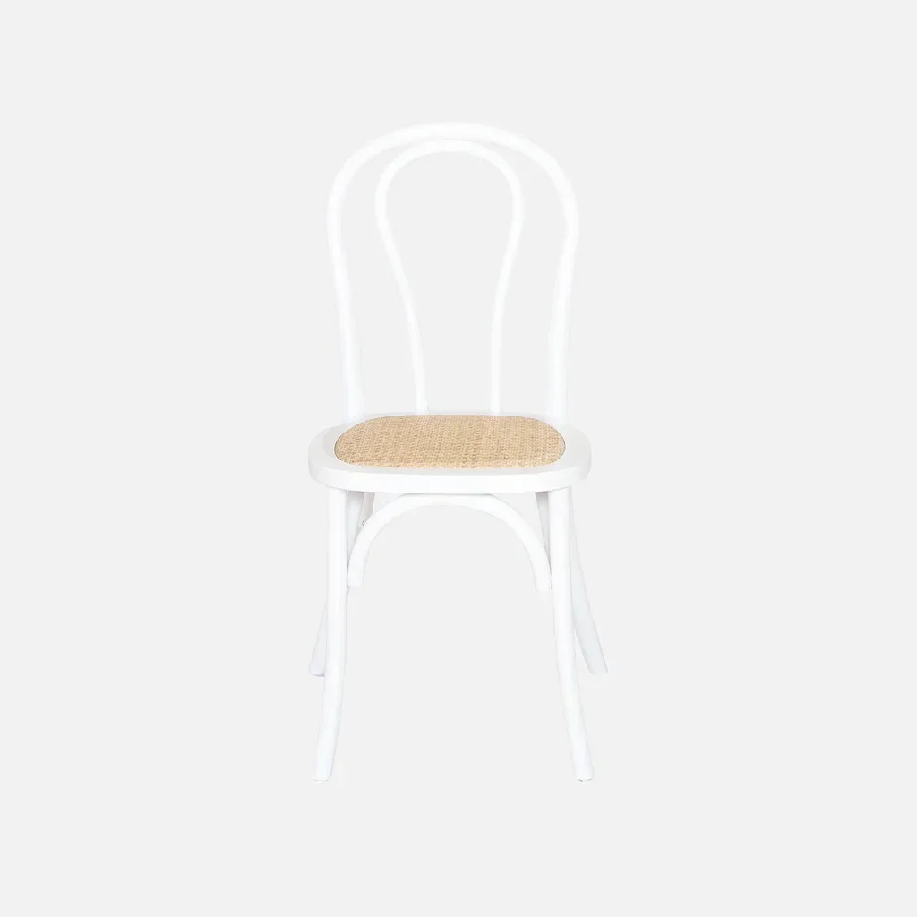 Lot 4 chaises vintage bois cannage naturel style bistrot Parisien