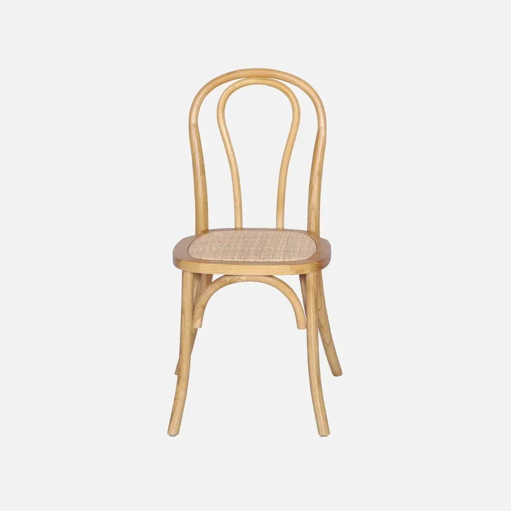 4 chaises vintage bois cannage naturel style bistrot Paris