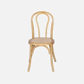 4 chaises vintage bois cannage naturel style bistrot Paris