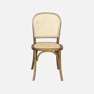 Lot 4 chaises anciennes bois cannage naturel vintage Montparnasse