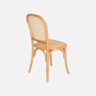 Lot 4 chaises vintage bois cannage Montparnasse