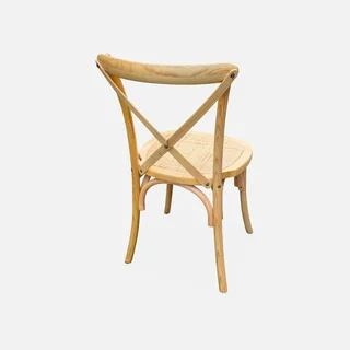 Lot 4 chaises bistrot vintage bois Belleville rotin empilables