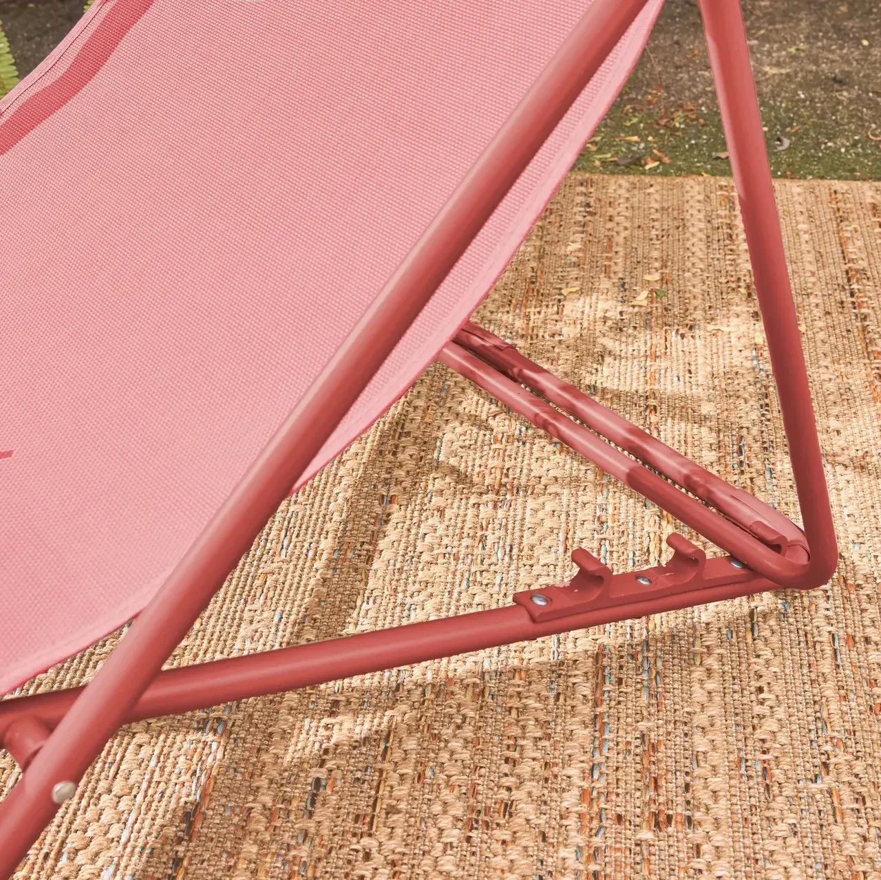 Lot 4 chaises chiliennes pliantes acier textilène jardin confort