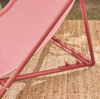 Lot 4 chaises chiliennes pliantes acier textilène jardin confort