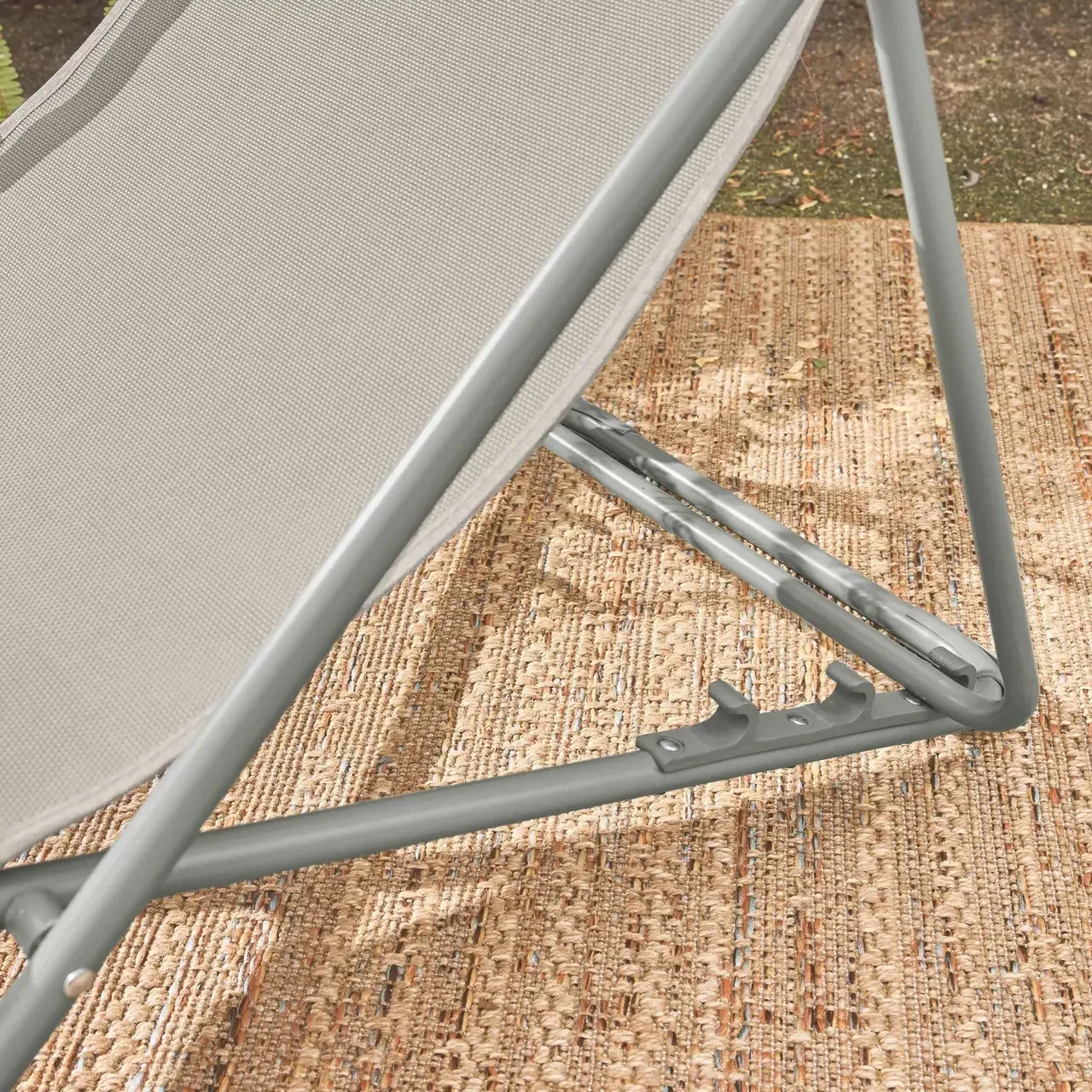 Chaises chiliennes pliantes acier textilène jardin confort lot 4