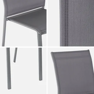 4 stapelbare Gartenstühle Aluminium Buffalo modernes Design