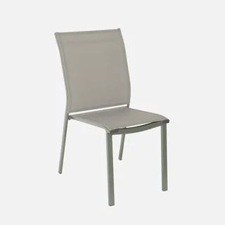 4er Set stapelbare Aluminium Gartenstühle modern leicht