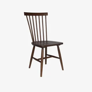 Lot de 4 chaises Romie en hévéa massif à barreaux pour salle à manger