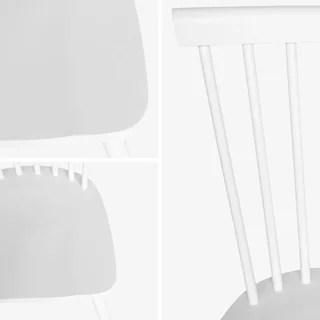 Lot de 4 chaises en hévéa massif à barreaux Romie - Design intemporel et confortable