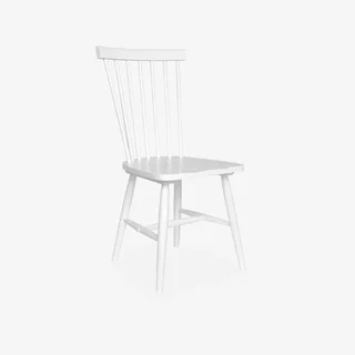 Lot de 4 chaises en hévéa massif à barreaux Romie - Design intemporel et confortable