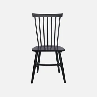4 chaises Romie hévéa massif barreaux dossier incurvé