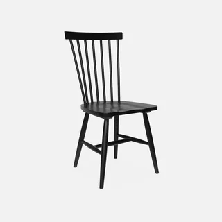 4 chaises Romie hévéa massif barreaux dossier incurvé