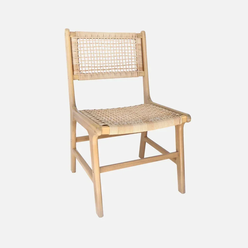 Chaises jardin bois acacia cannage lot 4