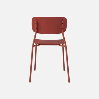 4 chaises de jardin empilables acier plastique Liva design épuré