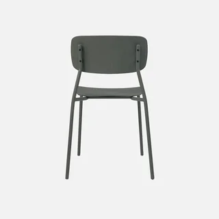 Lot 4 chaises jardin empilables acier plastique Liva design épuré
