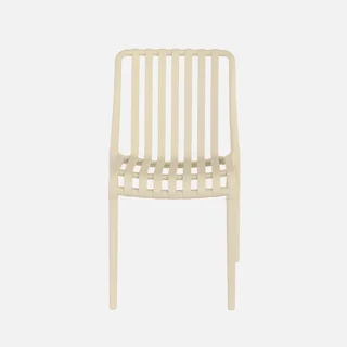 Lot de 4 chaises de jardin empilables vertes en plastique