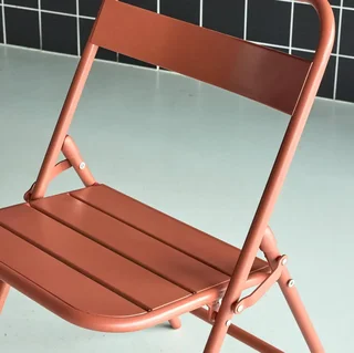 Sedie pieghevoli da giardino in acciaio Amélia kaki - Set di 4