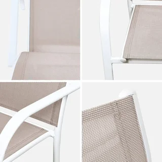 4 fauteuils de jardin aluminium modernes et élégants Amara