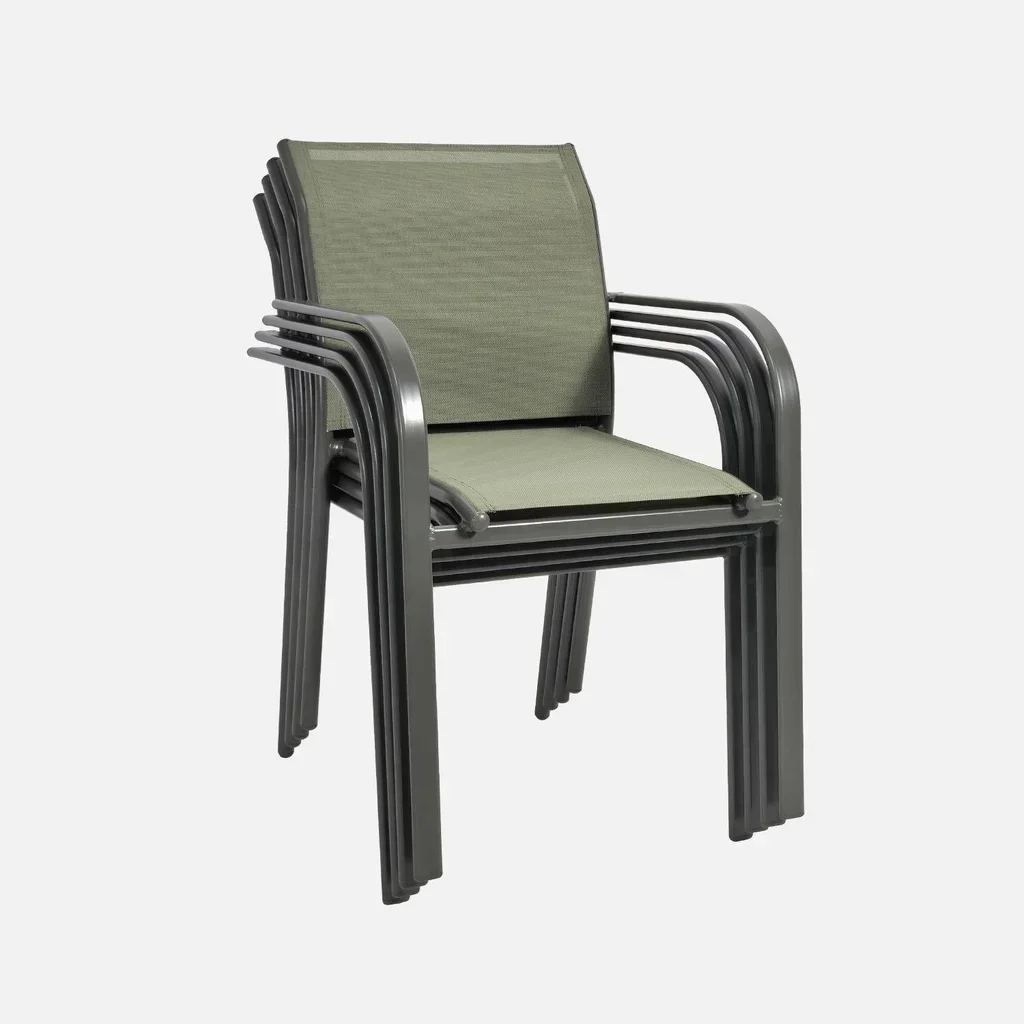 4 fauteuils jardin aluminium modernes et élégants Amara confort