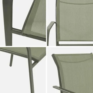 4 fauteuils jardin aluminium modernes et élégants Amara confort
