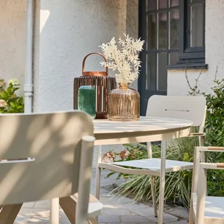 4 Gartenstühle Aluminium Textilene Fira Terrasse Außenbereich