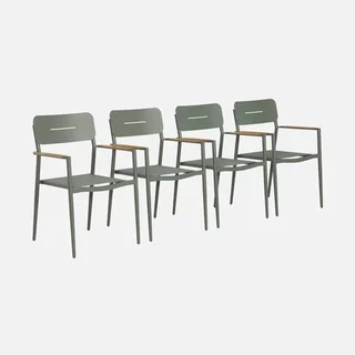 Set mit 4 Fira Gartensesseln aus Aluminium und Textilene