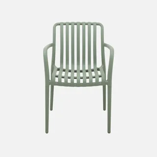 4 fauteuils jardin plastique verts design empilables sans montage