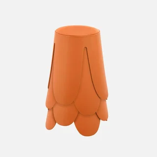 4 tabourets empilables design fleur simili cuir Niki