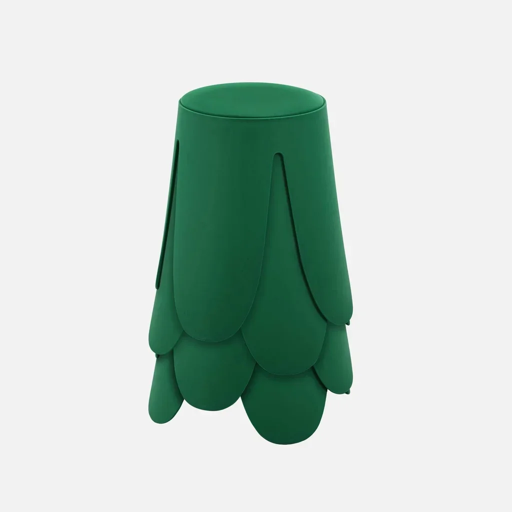 Tabourets empilables Niki simili cuir design fleur lot de 4