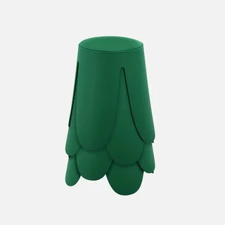 Tabourets empilables Niki simili cuir design fleur lot de 4