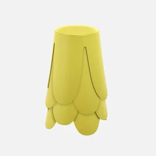 Tabourets empilables Niki simili cuir design fleur lot 4