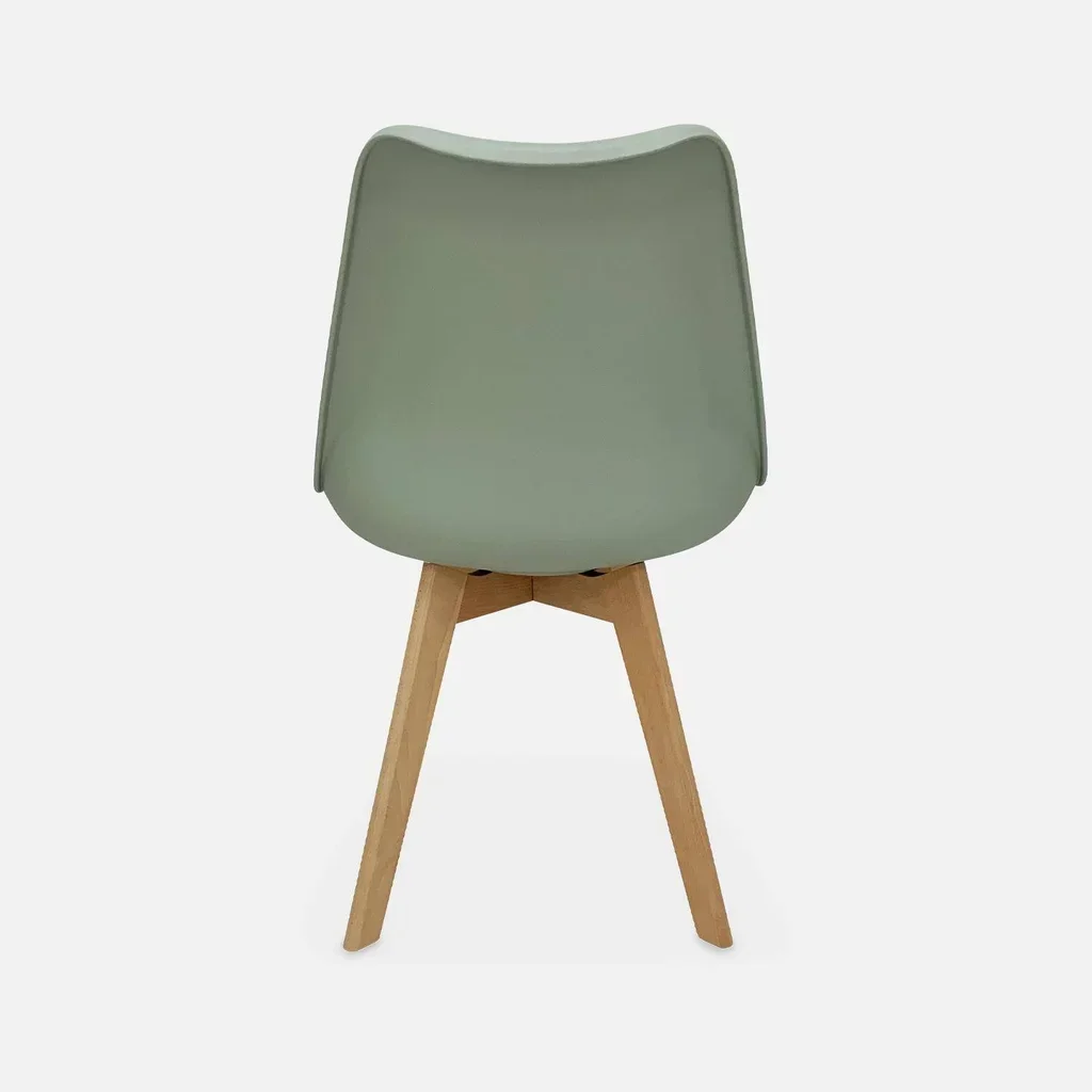 Lot de 6 chaises scandinaves bois hêtre massif design Nils
