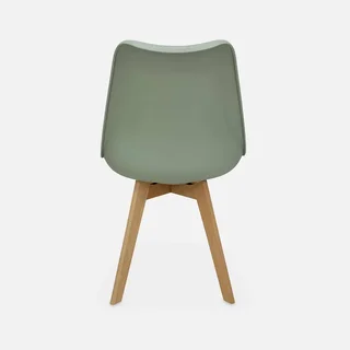 Lot de 6 chaises scandinaves bois hêtre massif design Nils