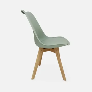Lot de 6 chaises scandinaves bois hêtre massif design Nils
