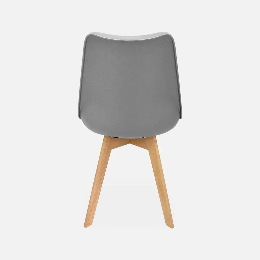 Lot 6 chaises scandinaves bois hêtre massif design épuré Nils