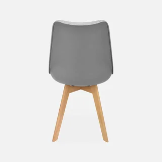 Lot 6 chaises scandinaves bois hêtre massif design épuré Nils