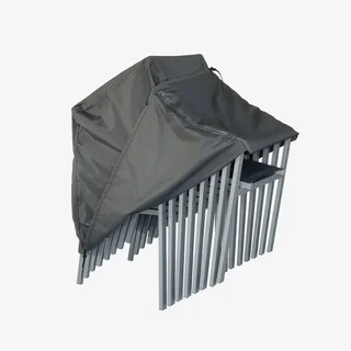 Lot de 8 housses imperméables pour chaises de jardin extérieur gris foncé 96x59x90cm