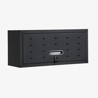 2 armários parede garagem aço preto design industrial Bobby