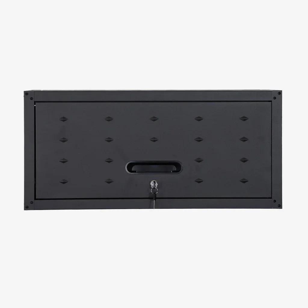 2 armários parede garagem aço preto design industrial Bobby