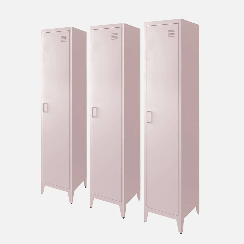 Armadio Metallo Industriale 4 Scomparti Set di 3