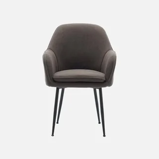 4 fauteuils velours côtelé vintage Shella structure métal