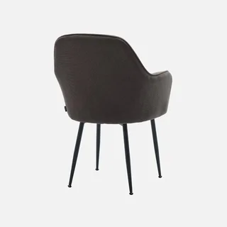 4 fauteuils velours côtelé vintage Shella structure métal
