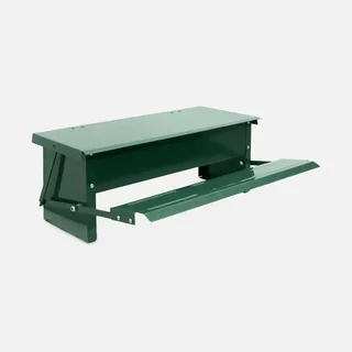 Comedouro automático galinheiro 5kg dispensador grãos aves pedal aço galvanizado exterior