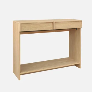 Console Kuba 2 tiroirs étagère bois design contemporain entrée salon