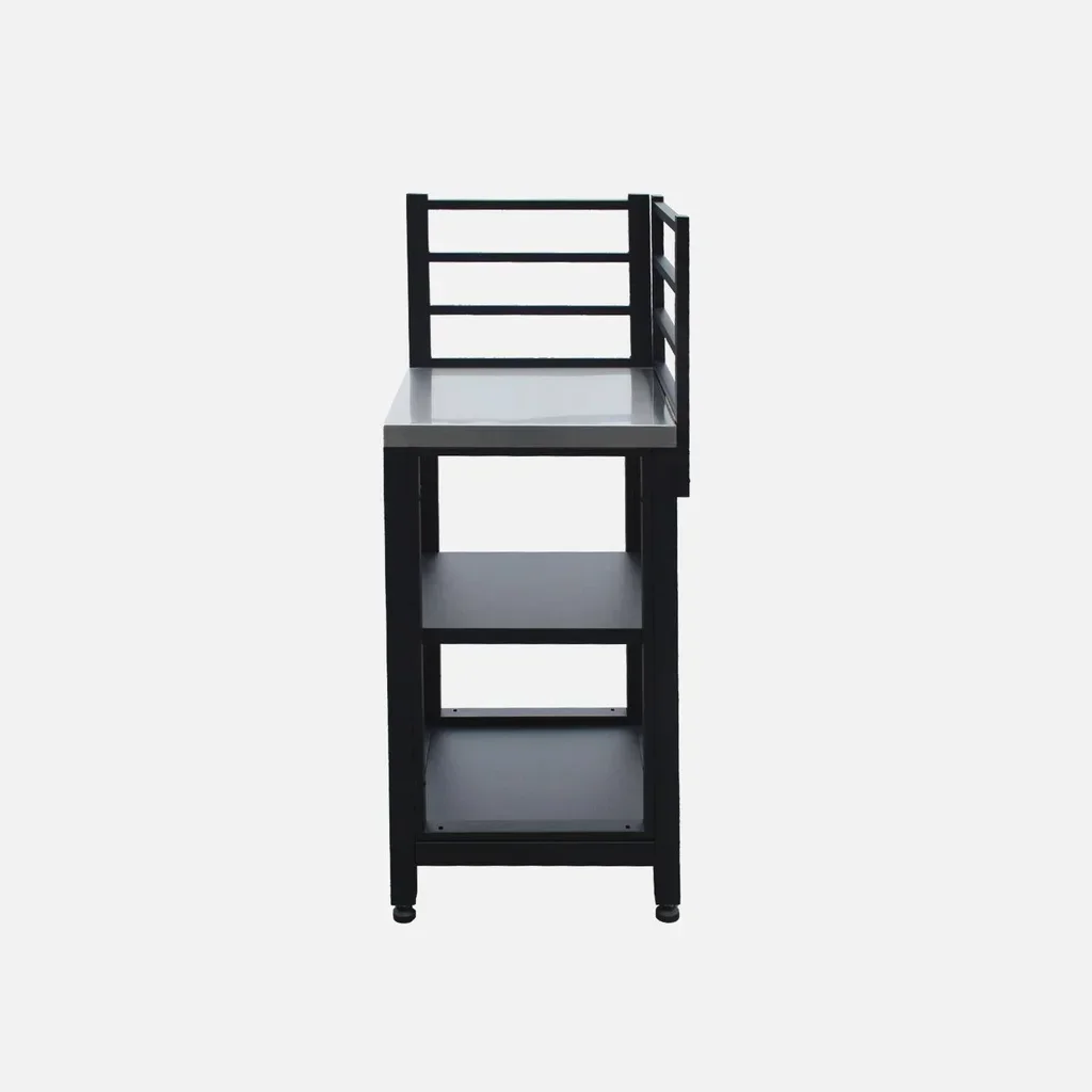 Outdoor kitchen cabinet steel 2 tier 48.5 cm black Grimaud
