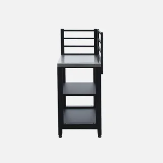 Outdoor kitchen cabinet steel 2 tier 48.5 cm black Grimaud