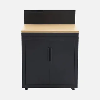 Outdoor kitchen cabinet steel wood 2 doors 80 cm Milos