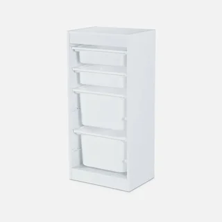 Meuble rangement enfant 4 casiers jouets livres plastique amovible